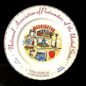 Vintage Souvenir Collectible Plate from the National Association of Postmasters